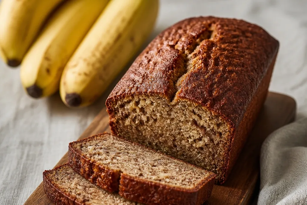 Aesthetic Banana Bread with 4 Bananas