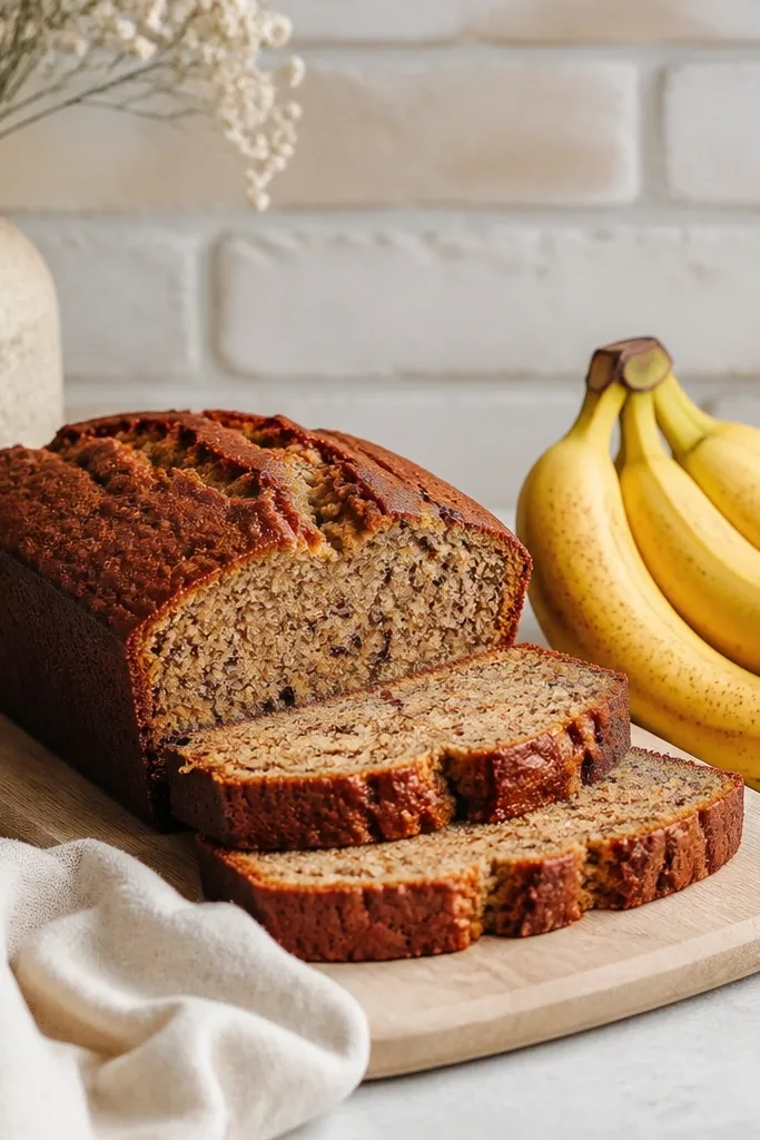 Aesthetic Banana Bread with 4 Bananas