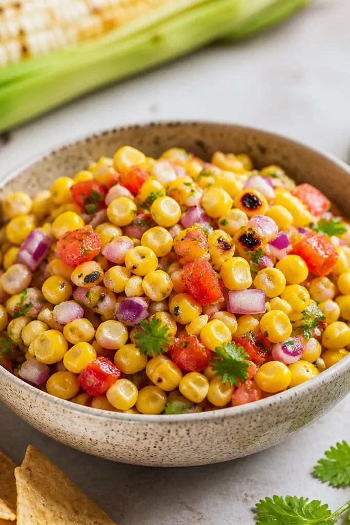 Beginner Fire Roasted Corn Salsa