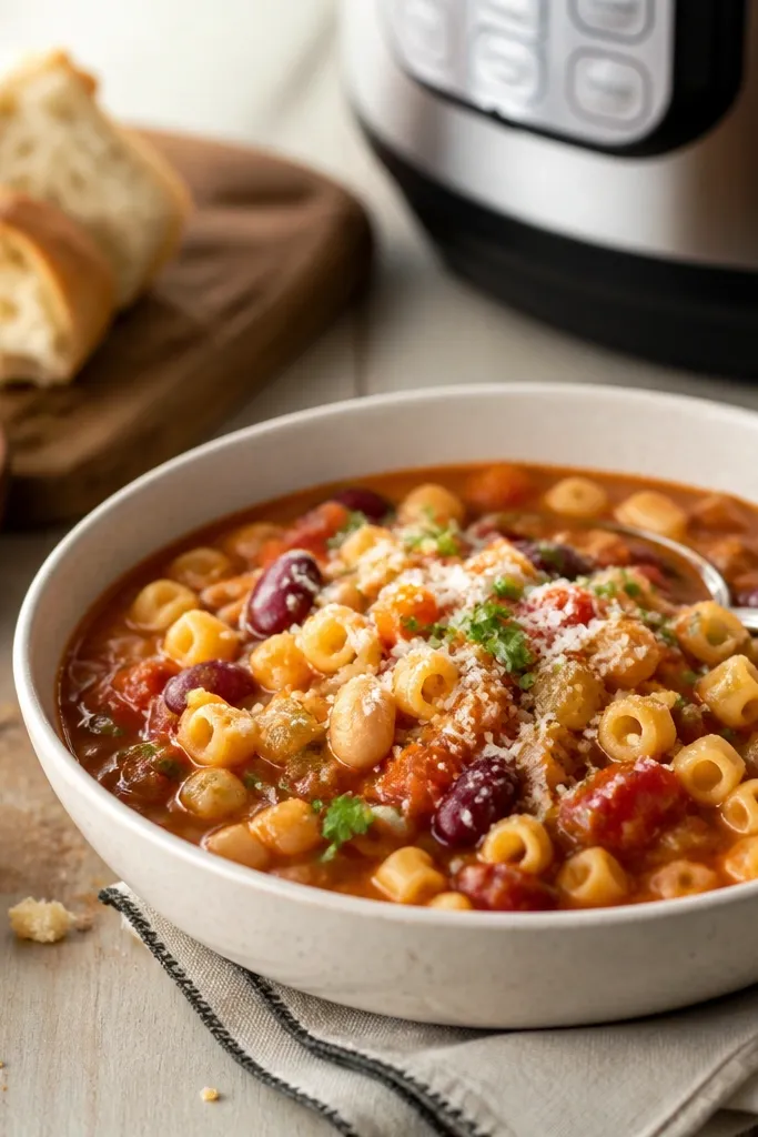 Instant Pot Pasta Fagioli: Rich Deep Flavor in a Fraction of the Time