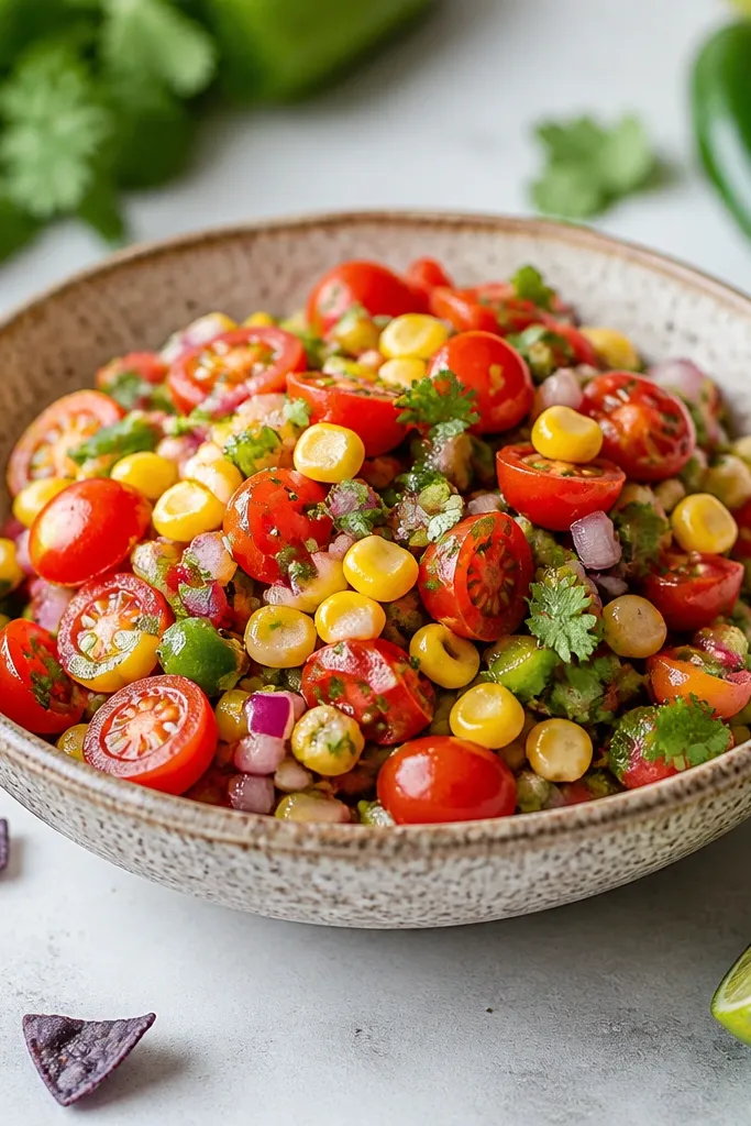 Luxe High End Tomato Corn Salsa