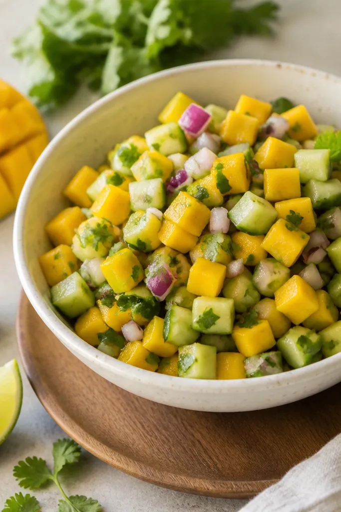 Mango Cucumber Salsa Recipe That Stays Crisp
