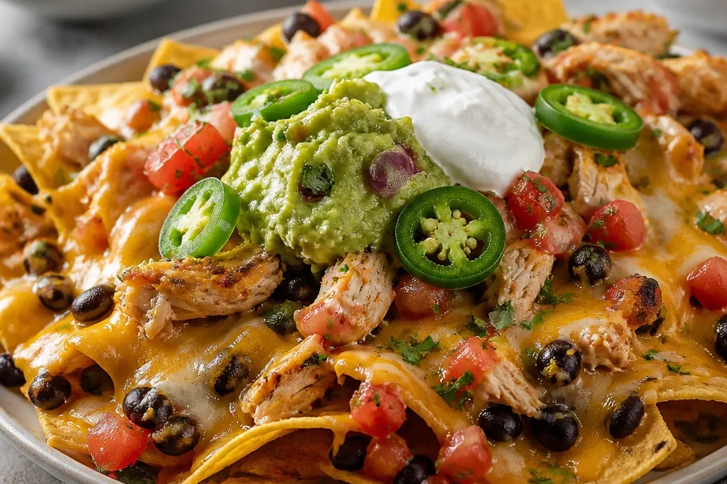 Mexican Chicken Nachos Loaded