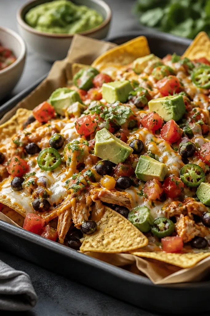 Mexican Chicken Nachos Loaded
