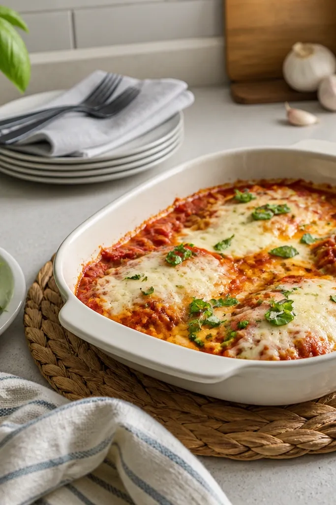 No-Drill Oven Chicken Parmesan for Renters