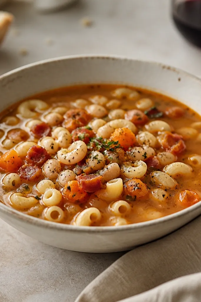Pasta Fagioli With Pancetta for a Smoky Savory Depth of Flavor
