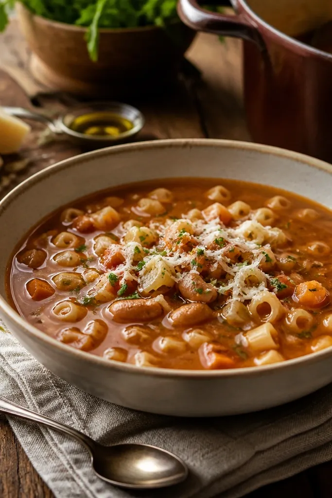 Traditional Pasta Fagioli Made the Old-School Italian Way
