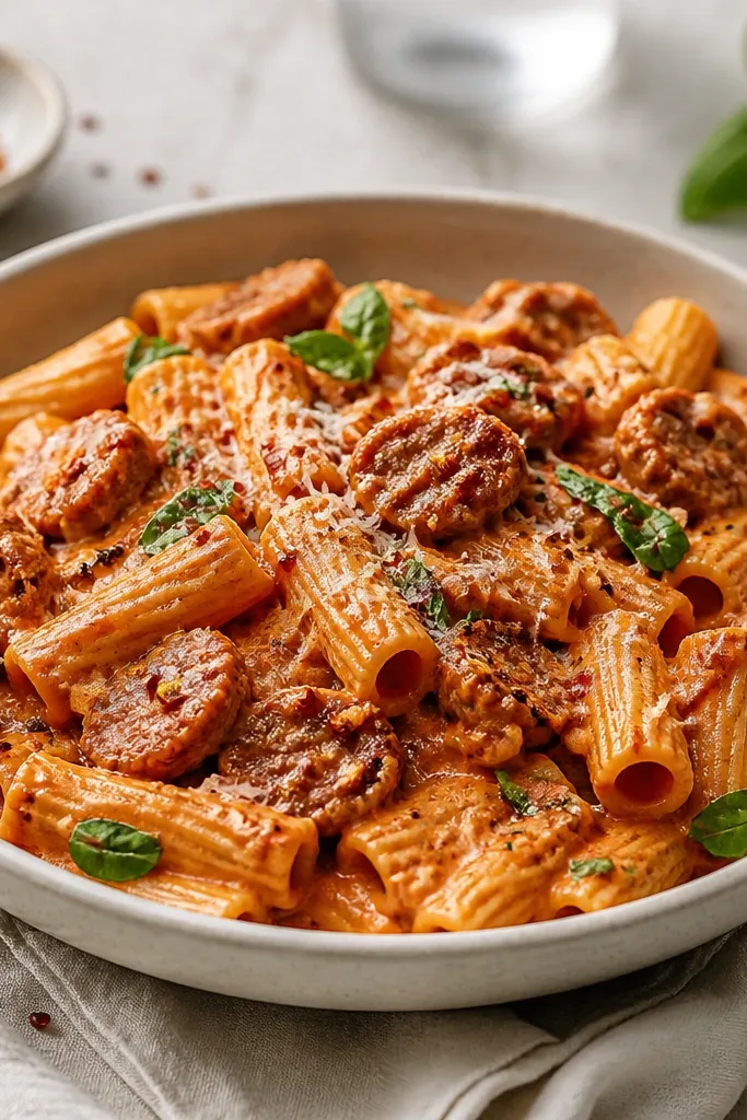 Vodka Pasta With Sausage, Smoky and Spicy