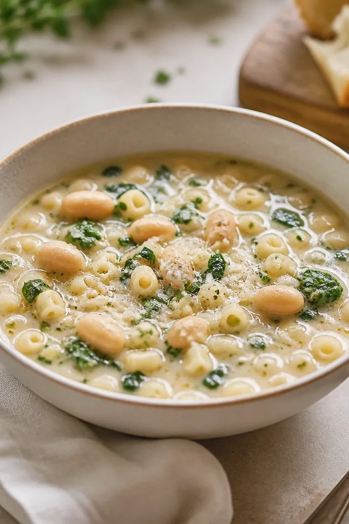 White Pasta Fagioli: Creamy, Mild, and Incredibly Comforting