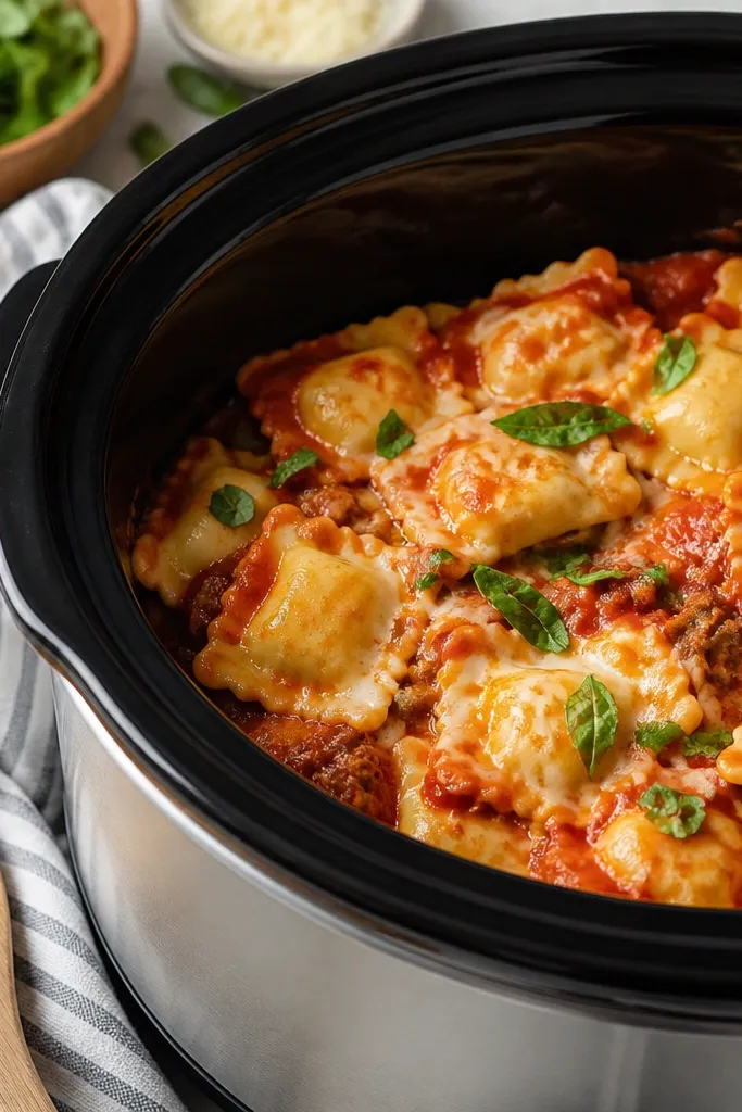 With Storage Crockpot Cheese Ravioli